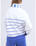 FOXWOOD - COLLEGE STRIPE ZIP CREW