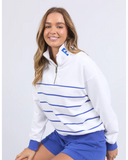 FOXWOOD - COLLEGE STRIPE ZIP CREW