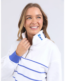 FOXWOOD - COLLEGE STRIPE ZIP CREW