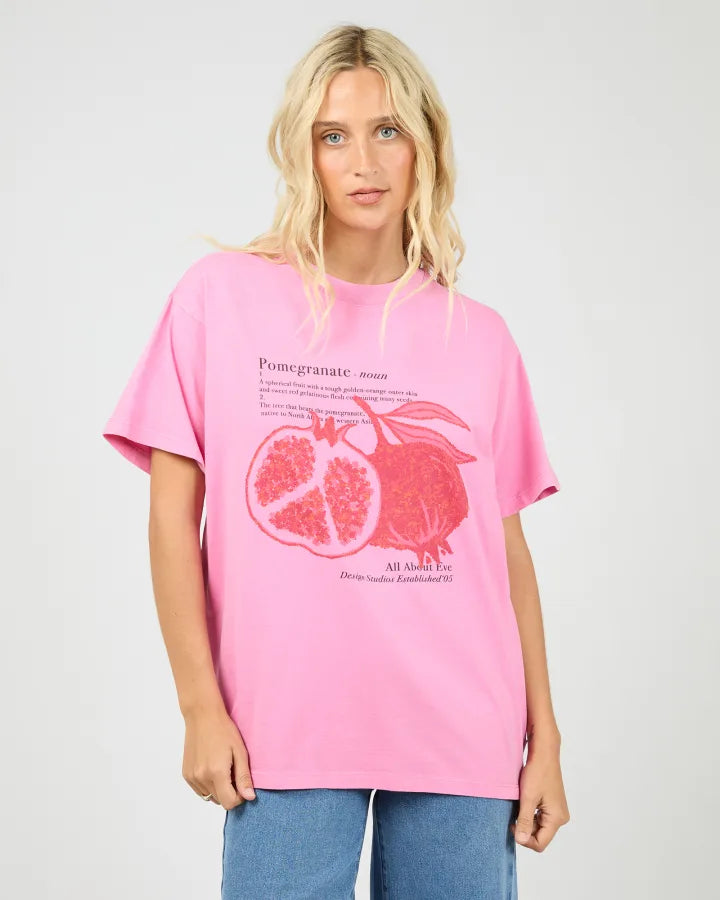 ALL ABOUT EVE - POMEGRANATE RELAXED TEE