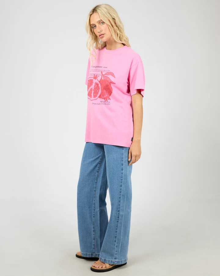 ALL ABOUT EVE - POMEGRANATE RELAXED TEE