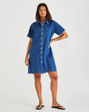 SASS - VALE SCALLOPED DENIM DRESS