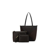 BLACK CAVIAR - RENEE 3 PIECE SUEDETTE HANDBAG
