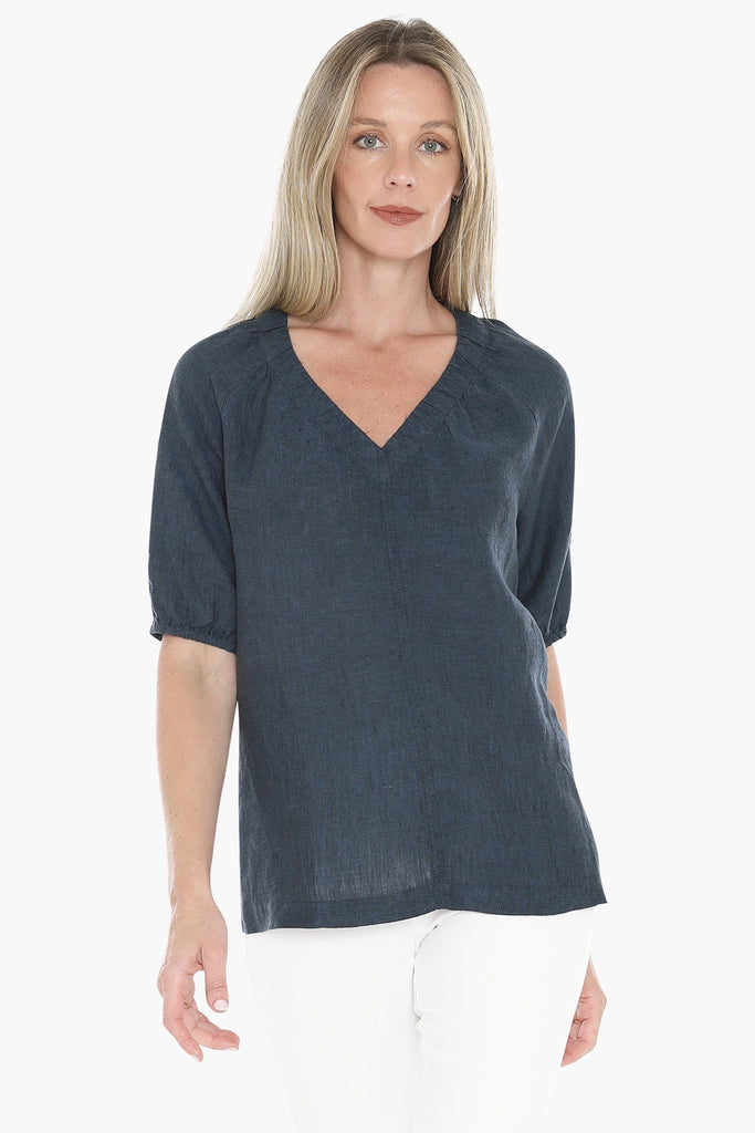 JUMP - GATHER V-NECK TOP
