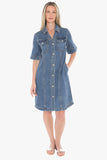 JUMP - SOFT DENIM S/S DRESS