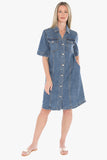 JUMP - SOFT DENIM S/S DRESS