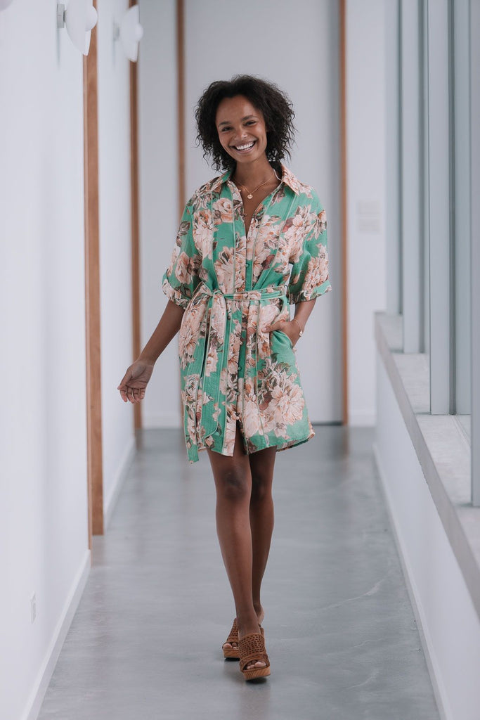 MIRACLE - PARISIAN FLOWER SHIRT DRESS