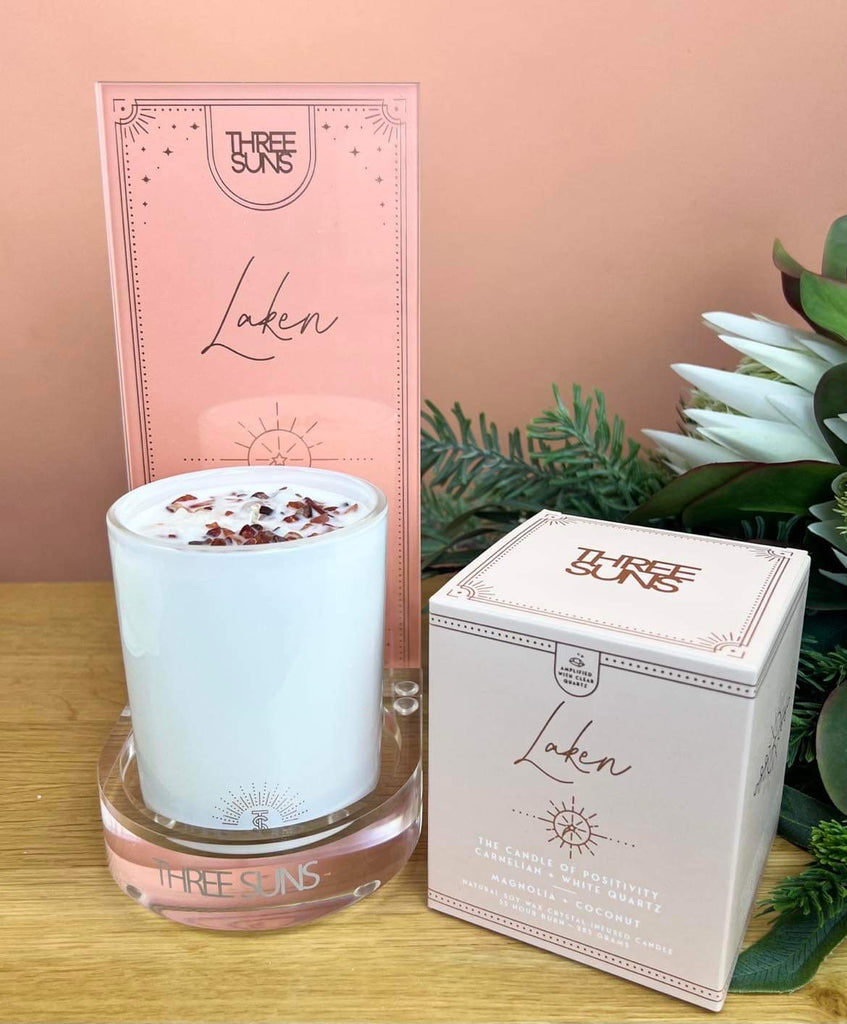 THREE SUNS - CRYSTAL CANDLE OF POSITIVITY