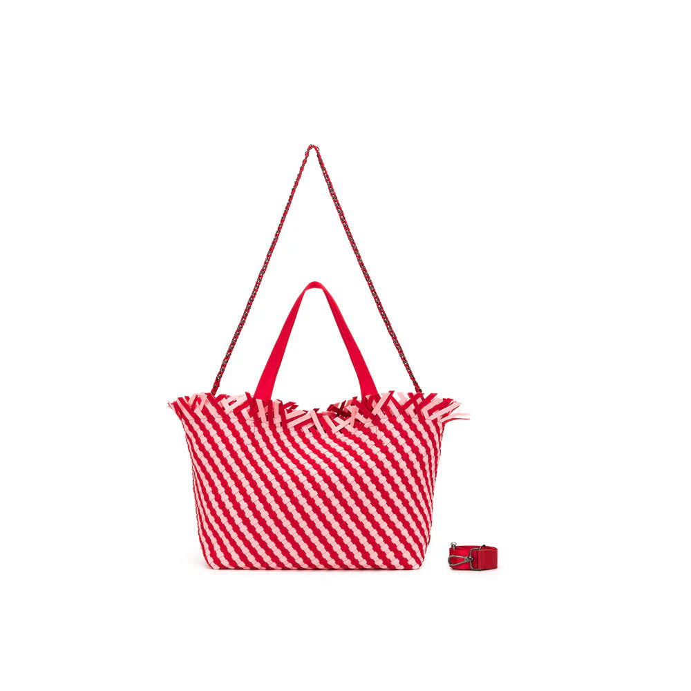 BLACK CAVIAR - BAHAMA LARGE 2 PIECE WOVEN TOTE