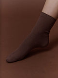 ANGELS WHISPER - MOCHA RIB CREW SOCKS