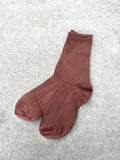 ANGELS WHISPER - MOCHA RIB CREW SOCKS