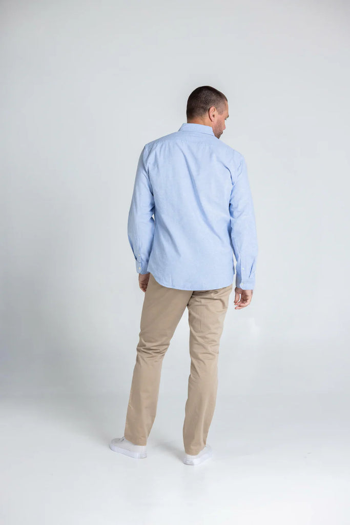 BLACK WOOD - REEDY OXFORD LONG SLEEVE SHORT