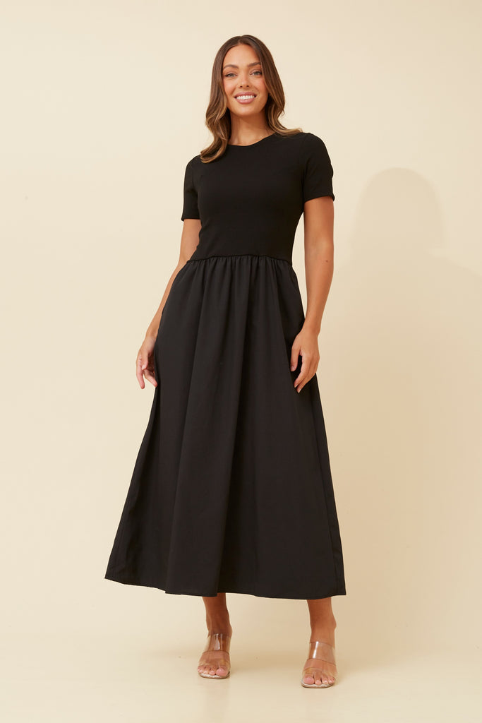 CKM - SHORT SLEEVE MIDI DRESS