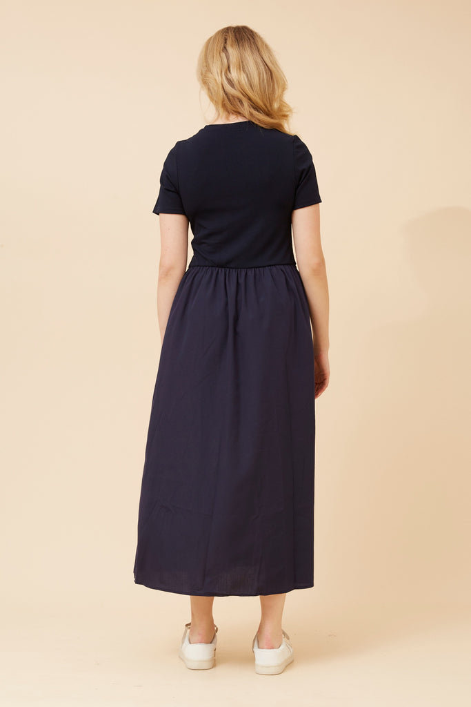 CKM - SHORT SLEEVE MIDI DRESS