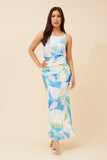 CKM - SATIN MAXI COLUMN DRESS