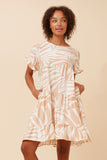 CKM - PRINTED TIERED DRESS