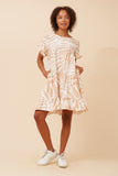 CKM - PRINTED TIERED DRESS