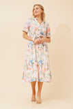 CKM - SHORT SLEEVE PRINTED DRESS