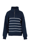 FOXWOOD - COLLEGE STRIPE ZIP CREW