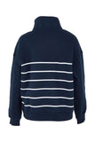 FOXWOOD - COLLEGE STRIPE ZIP CREW