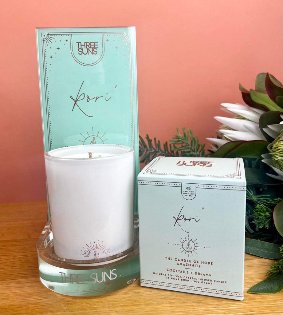 THREE SUNS - CRYSTAL CANDLE OF HOPE