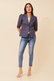 CKM - 3/4 RUCHED SLEEVE BLAZER