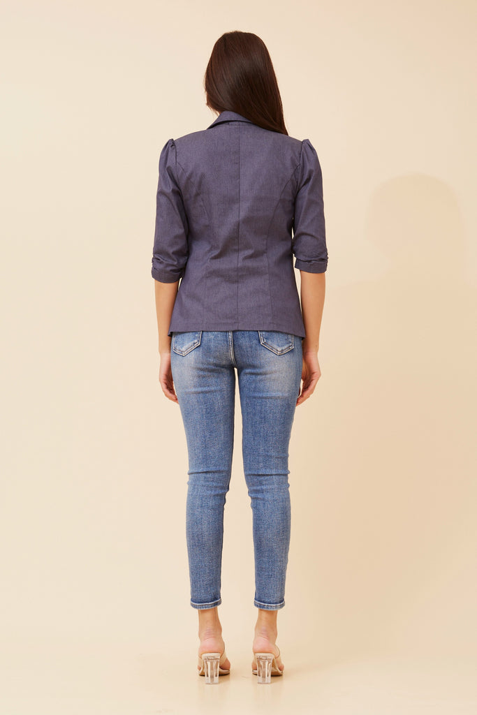 CKM - 3/4 RUCHED SLEEVE BLAZER