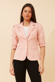 CKM - 3/4 RUCHED SLEEVE BLAZER