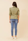 CKM - 3/4 RUCHED SLEEVE BLAZER