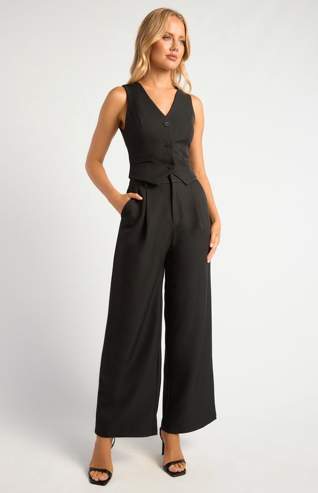 STYLE STATE - WIDE LEG PANTS WITH ELASTIC WAIST