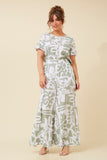 CKM - LONG WIDE LEG ABSTRACT PRINT PANT