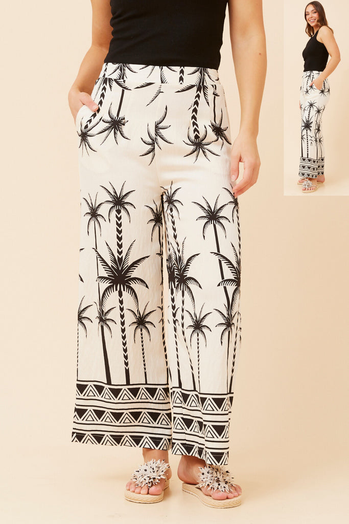 CKM - WIDE LEG BORDER PRINT PANT