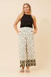 CKM - WIDE LEG BORDER PRINT PANT