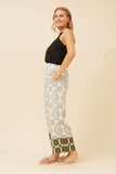 CKM - WIDE LEG BORDER PRINT PANT