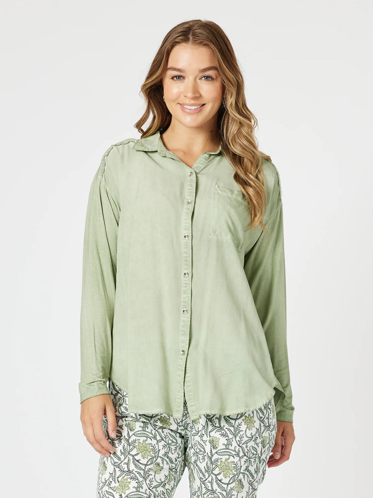 THREADZ - PAIGE GARMENT WASHED SHIRT