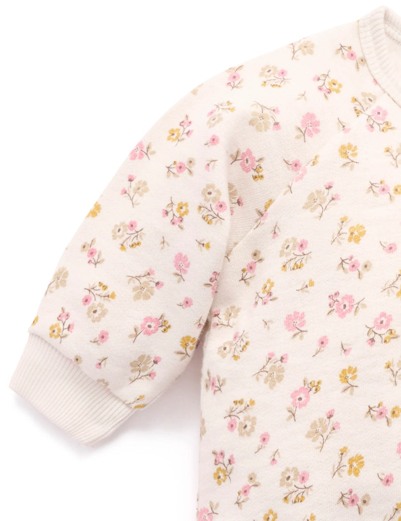 PUREBABY - FLEECY ZIP GROWSUIT