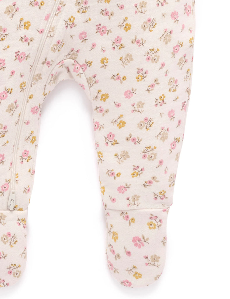 PUREBABY - FLEECY ZIP GROWSUIT