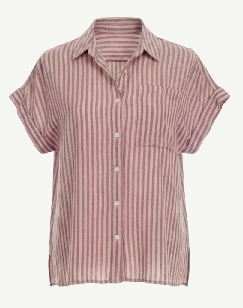 CORFU - LINEN YARN SHORT SLEEVE SHIRT