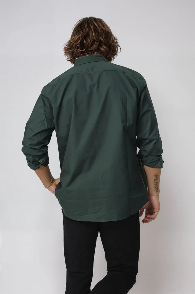 BLACK WOOD - REEDY OXFORD LONG SLEEVE SHORT