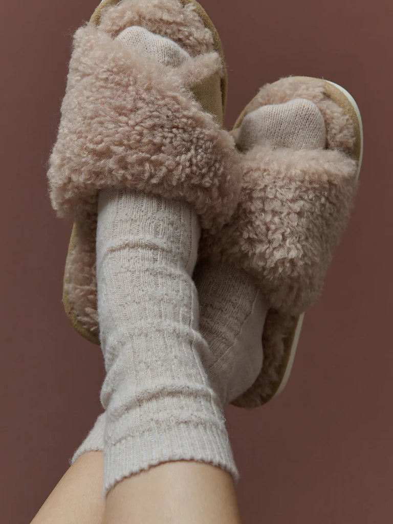 ANGELS WHISPER - FISHERMAN WOOL CREW SOCKS