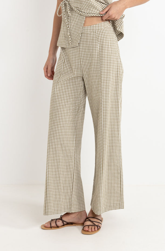 RHYTHM - LOLA CHECK WIDE LEG PANT