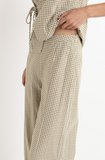 RHYTHM - LOLA CHECK WIDE LEG PANT