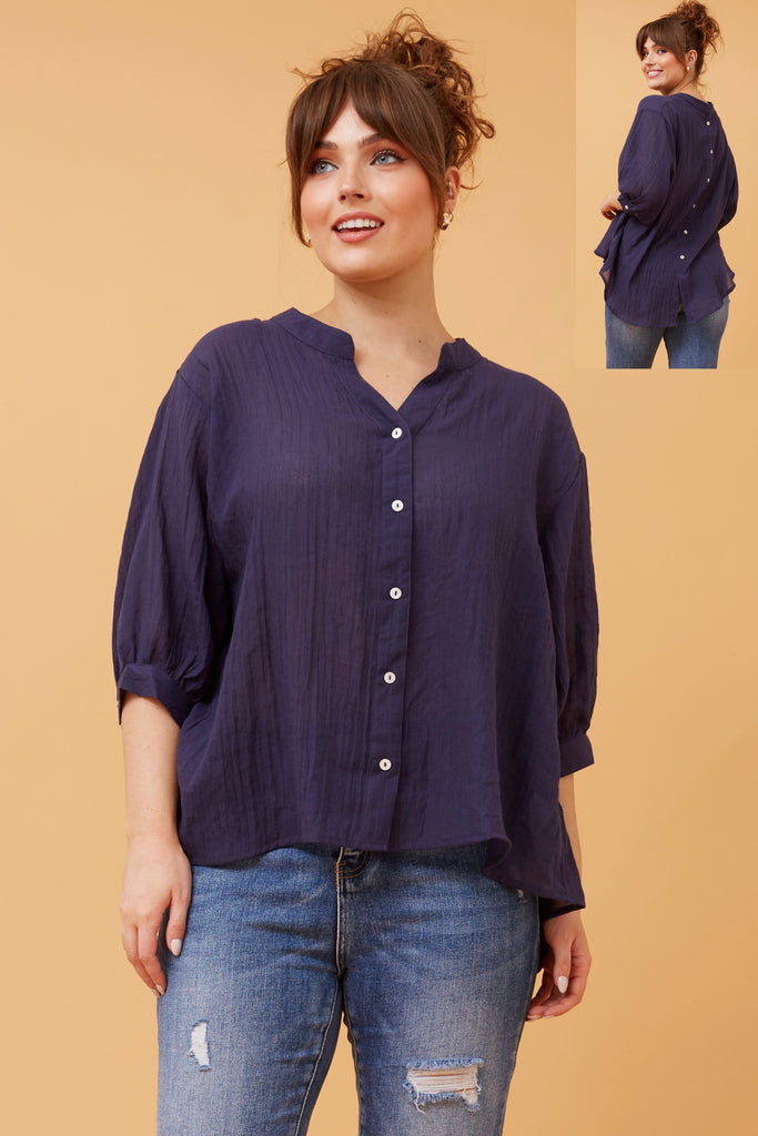 CKM BUTTON BACK DETAIL SHIRT