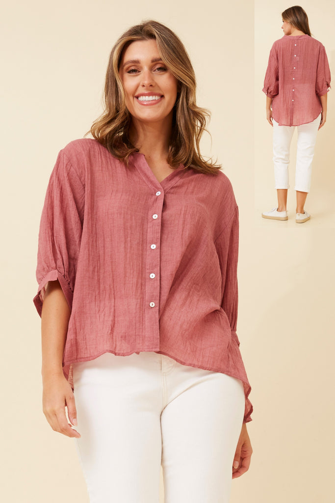 CKM BUTTON BACK DETAIL SHIRT