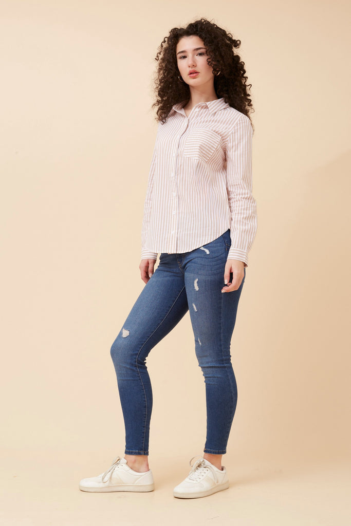 CKM - STRIPE PRINT SHIRT