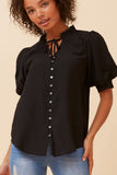 CKM - SHORT PUFF SLEEVE BLOUSE