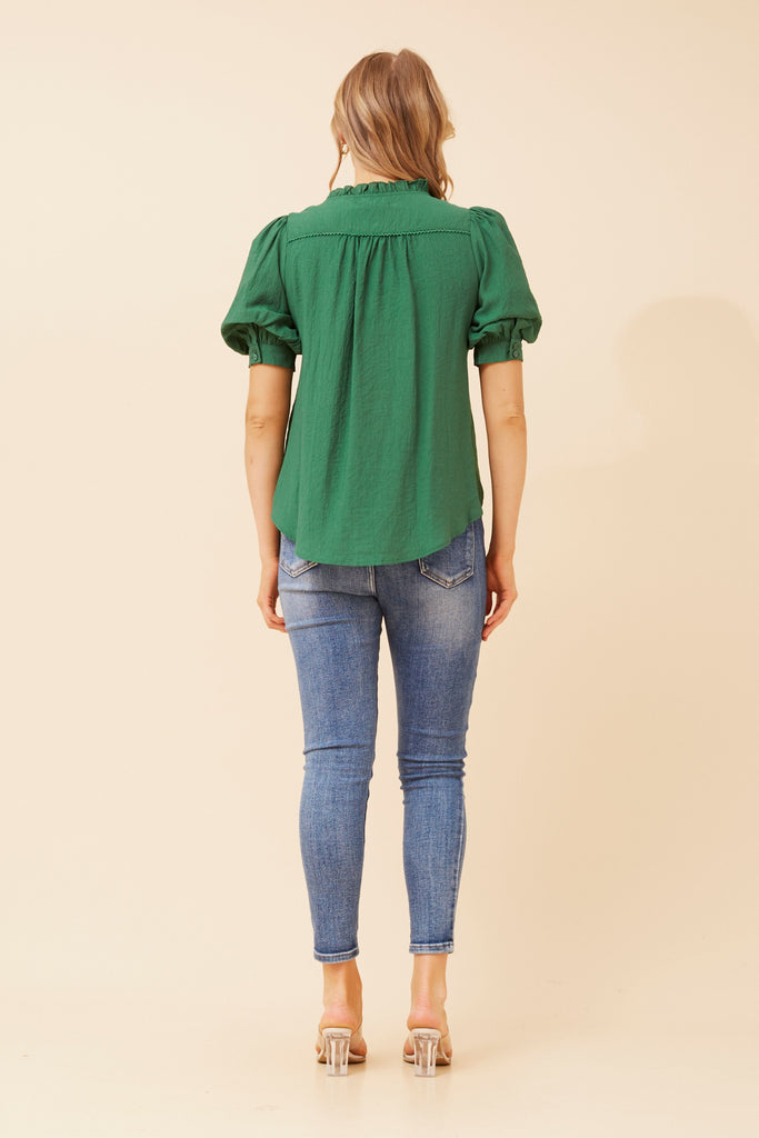 CKM - SHORT PUFF SLEEVE BLOUSE