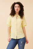 CKM - SHORT PUFF SLEEVE BLOUSE