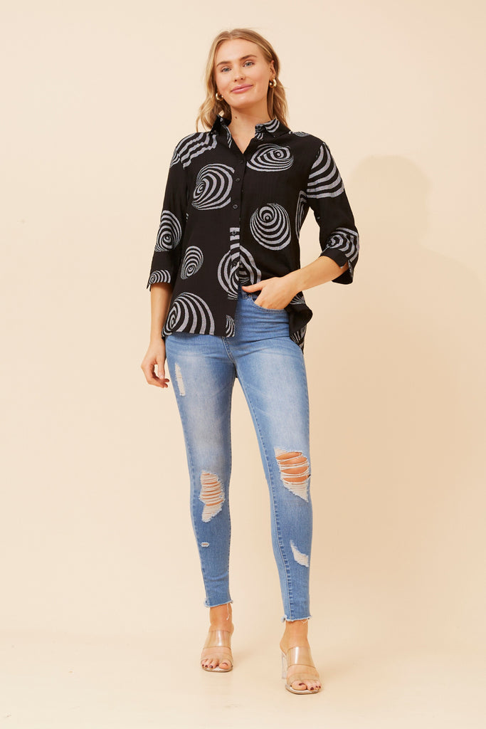 CKM - 3/4 SLEEVE PRINTED SHIRT
