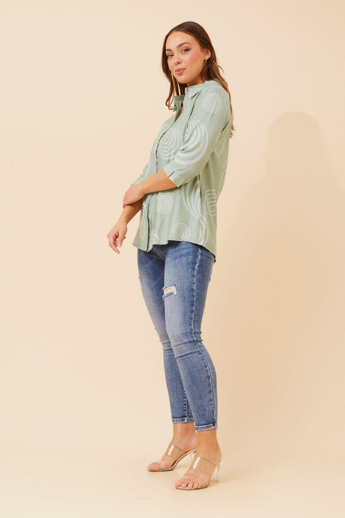 CKM - 3/4 SLEEVE PRINTED SHIRT